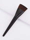 Single Black Multi-Purpose Powder Blush Foundation Brush Large Size for Face Application Compatible with Concealer Shaving Brush