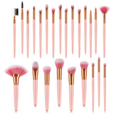 Pink Wood Handle Makeup Brushes with Silk Bag Custom Logo for Face & Shaving-Personalized Private Logo