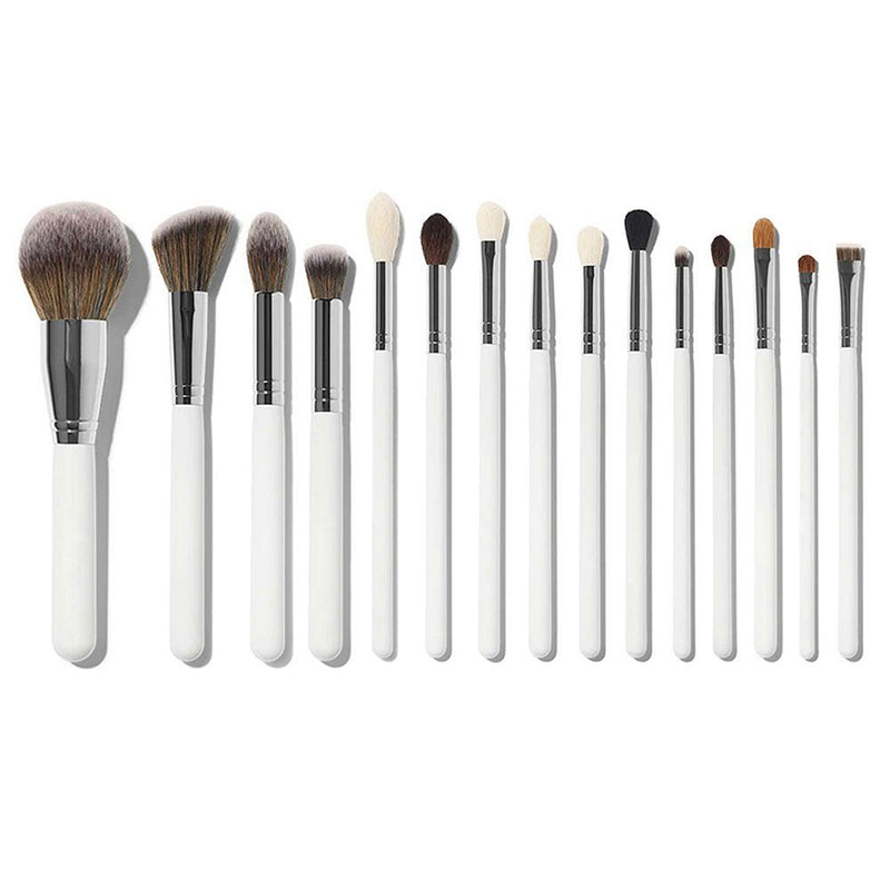 White Wood Handle High End Makeup Brushes Full Set Face Brushes Bling Makeup Brushes with Makeup Bag
