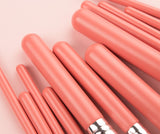 Guangdong 12-Piece Pink Travel Makeup Brush Set with Custom Logo