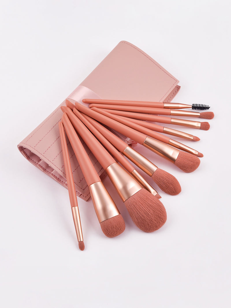 OEM Luxury Vegan Makeup Brush Set Custom Logo and Private Label with Customized Pink Color