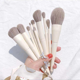 Makeup Brush Set-10-Piece Face Brush Set with Synthetic Hair Angular Blush Brushes Full Set Beauty Tools Wholesale