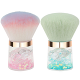 Advanced Beauty Makeup Brush Portable Large Nail Powder Dust Brush with Spot Pink Hair Synthetic Hair Tool