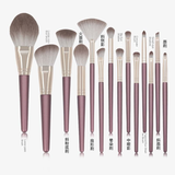 Beauty Tools Makeup Brush Set with Wooden Handle Includes Foundation Eye Shadow Lip Brush for Face Powder Paint Application