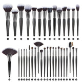 36 individual makeup brushes, high-quality large powder brushes, foundation brushes, eyeshadow brushes, fan-shaped, beauty products