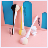 New Single Two-Color Beauty Tools Loose Paint Nail Art Dust Makeup Brush Super Soft Fiber Bristles for Face Use