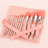 Guangdong 12-Piece Pink Travel Makeup Brush Set with Custom Logo