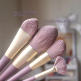 Markina Small Purple Sweet Potato 9-Piece Makeup Brush Set Soft Synthetic Hair for Eye Shadow Concealer Foundation Plastic