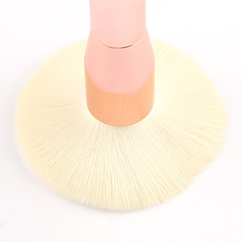 High Quality 9pcs White Nylon Hair Makeup Brush Set Newest Gradual Handle with Bling Face