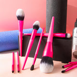 Wholesale Custom Logo Private Label Rose Red 10pieces Professional Tool Soft Manufacturers Makeup Brush Foundation Brushes