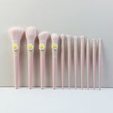 Factory Directly Sale Stock Newest Lovely Design Luxury11pcs Bling Makeup Brush Set with Bag