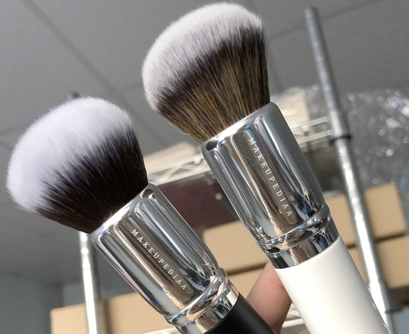 White Wood Handle High End Makeup Brushes Full Set Face Brushes Bling Makeup Brushes with Makeup Bag