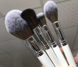 White Wood Handle High End Makeup Brushes Full Set Face Brushes Bling Makeup Brushes with Makeup Bag