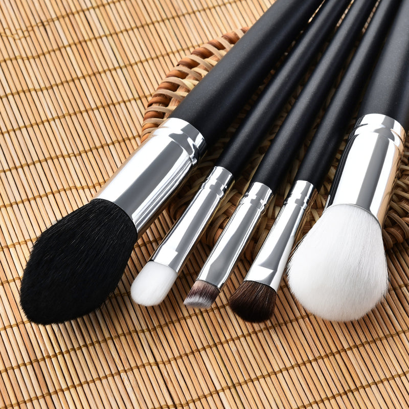 Factory Direct Custom Logo Makeup Brush Set 14pcs Eyebrow and Eye Powder Brushes Synthetic Goat Hair Material for Cosmetics