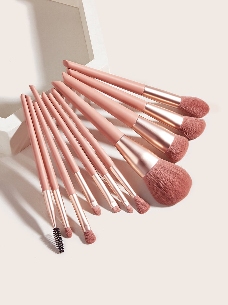 OEM Luxury Vegan Makeup Brush Set Custom Logo and Private Label with Customized Pink Color
