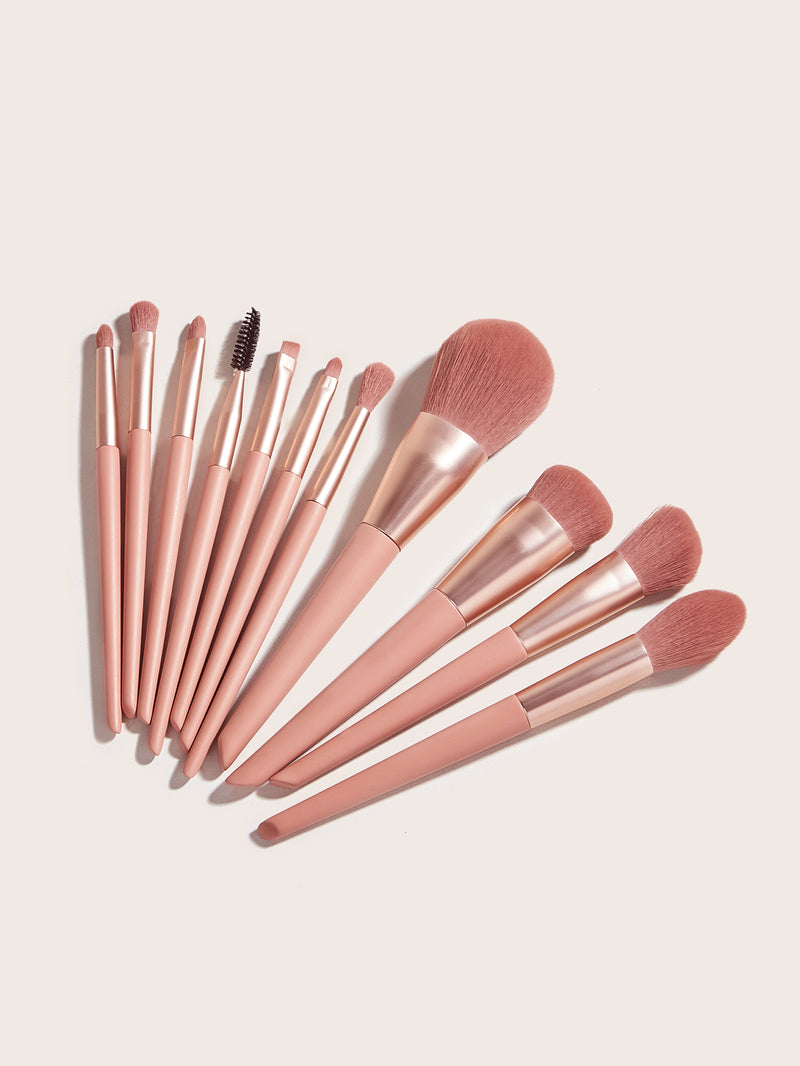 OEM Luxury Vegan Makeup Brush Set Custom Logo and Private Label with Customized Pink Color