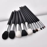 Factory Direct Custom Logo Makeup Brush Set 14pcs Eyebrow and Eye Powder Brushes Synthetic Goat Hair Material for Cosmetics