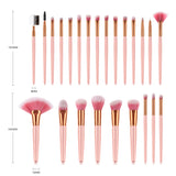 Pink Wood Handle Makeup Brushes with Silk Bag Custom Logo for Face & Shaving-Personalized Private Logo