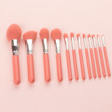 Guangdong 12-Piece Pink Travel Makeup Brush Set with Custom Logo