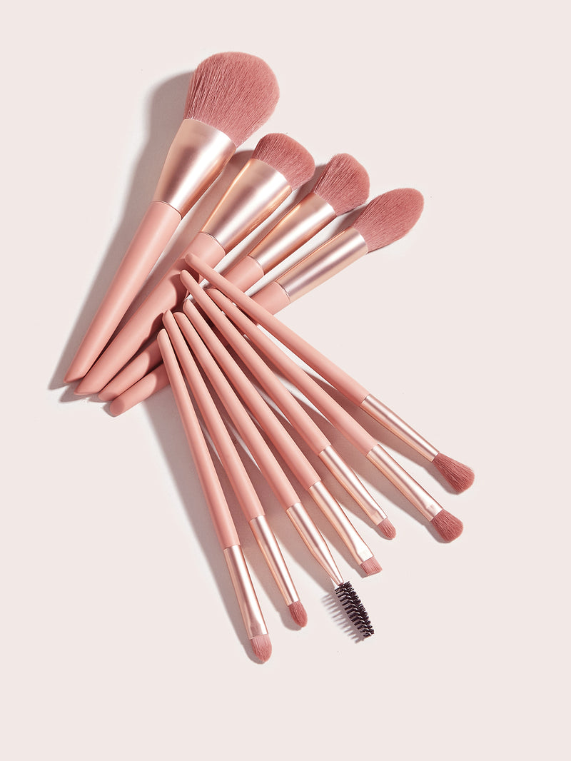 OEM Luxury Vegan Makeup Brush Set Custom Logo and Private Label with Customized Pink Color