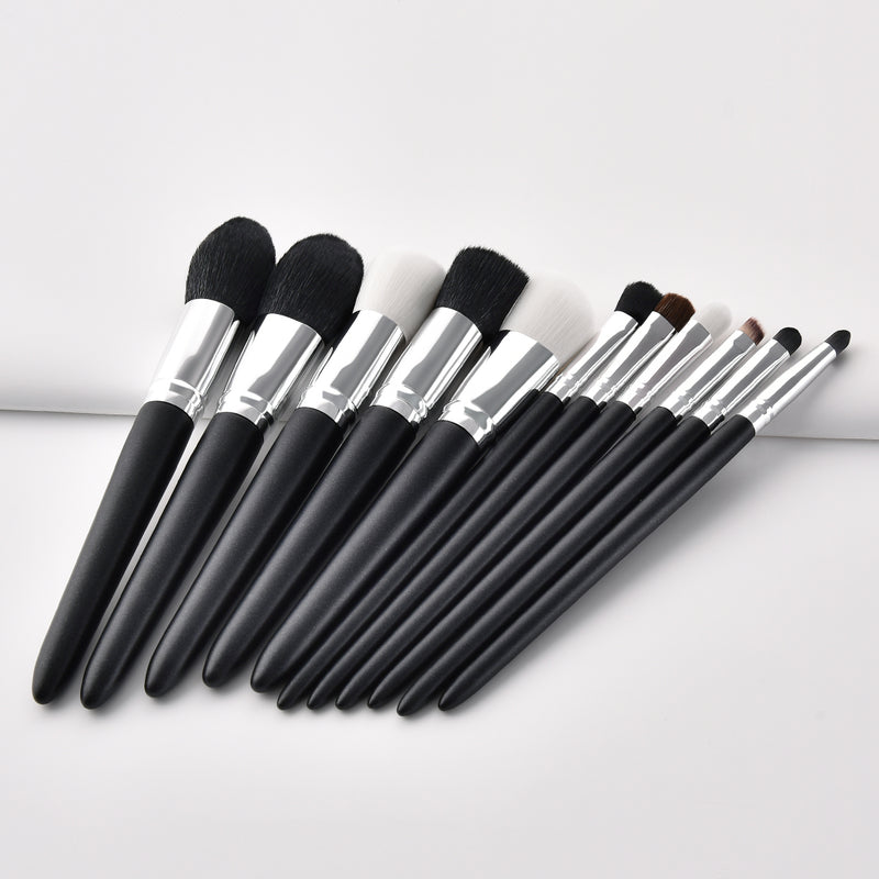 Factory Direct Custom Logo Makeup Brush Set 14pcs Eyebrow and Eye Powder Brushes Synthetic Goat Hair Material for Cosmetics