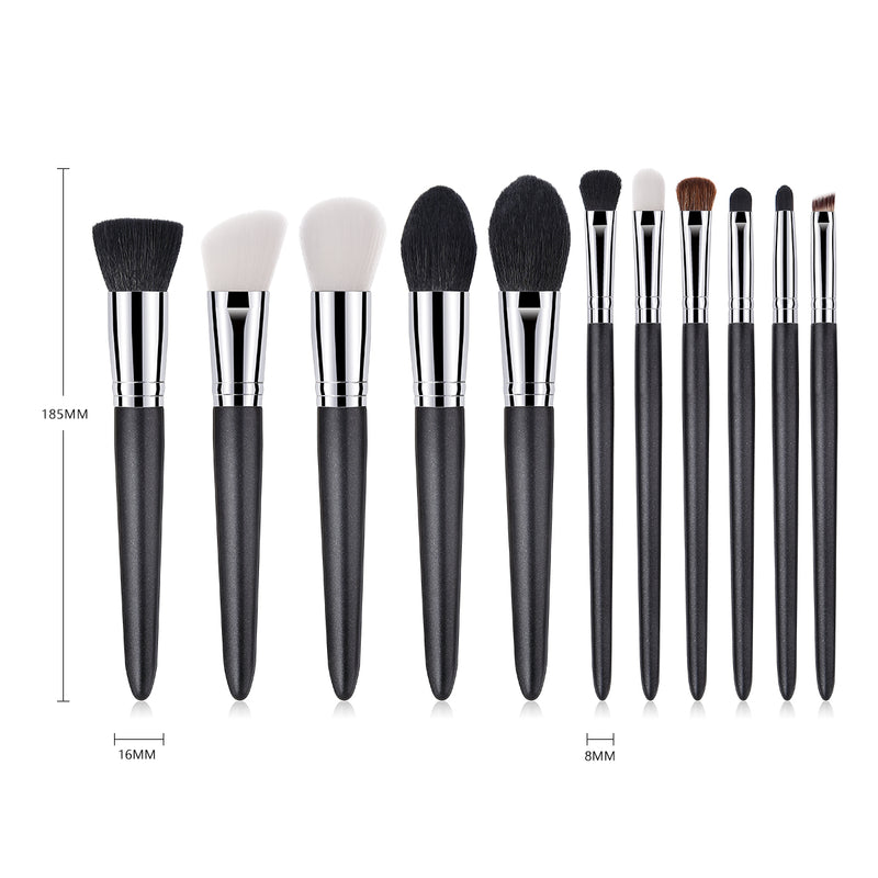 Factory Direct Custom Logo Makeup Brush Set 14pcs Eyebrow and Eye Powder Brushes Synthetic Goat Hair Material for Cosmetics