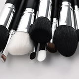 Factory Direct Custom Logo Makeup Brush Set 14pcs Eyebrow and Eye Powder Brushes Synthetic Goat Hair Material for Cosmetics