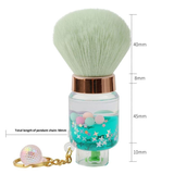 Large Transparent Single Nail Powder Dust Makeup Brush Loose Paint Beauty Tool with Mushroom Head for Face