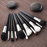 Factory Direct Custom Logo Makeup Brush Set 14pcs Eyebrow and Eye Powder Brushes Synthetic Goat Hair Material for Cosmetics