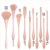 Pink Makeup Brush Set 10 Beauty Tools for Face Synthetic Hair Full Set of Small Waist for Amazon Net Red Explosion