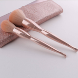8 pieces Twisted Waist Cosmetic Brush Set Electroplating Soft Hair Powder Foundation Brush Beauty Tools for Makeup