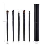 Hot Selling 5pcs High-End Wood Makeup Brush Set Nice Fan Style for Eye & Concealer Customizable Private Label