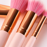 Pink Wood Handle Makeup Brushes with Silk Bag Custom Logo for Face & Shaving-Personalized Private Logo
