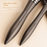 20-Piece Super Badger Hair Angular Blush Face Brush Set with Wood Handle