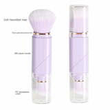 Suji Lian Two-in-One Foundation and Powder Cosmetic Brush Retractable Rotatable Portable Makeup Brush for Face