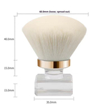 Luxury Portable Transparent Base Powder Brush Makeup Brush Red Book Recommended New Mushroom Head Nail Dust Brush Nylon Material
