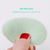 Large Transparent Single Nail Powder Dust Makeup Brush Loose Paint Beauty Tool with Mushroom Head for Face