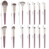 Beauty Tools Makeup Brush Set with Wooden Handle Includes Foundation Eye Shadow Lip Brush for Face Powder Paint Application