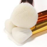 High Quality 9pcs White Nylon Hair Makeup Brush Set Newest Gradual Handle with Bling Face