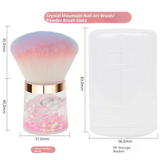 Advanced Beauty Makeup Brush Portable Large Nail Powder Dust Brush with Spot Pink Hair Synthetic Hair Tool