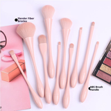 Pink Makeup Brush Set 10 Beauty Tools for Face Synthetic Hair Full Set of Small Waist for Amazon Net Red Explosion
