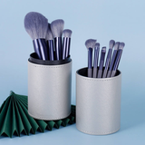 Purple Rabbit 10-Piece Synthetic Hair Makeup Brush Set for Face & Eye Shadow Angular Blush Beginners