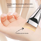 Ultra-Thin Single Foundation Makeup Brush with Crescent Blade Wooden Handle & Non-Marking Features Peak-Harvesting Tool
