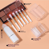 New Portable Mini Retractable 8-in-1 Makeup Brush Set 8pcs Face Eye Shadow and Blush Brushes