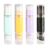 Suji Lian Two-in-One Foundation and Powder Cosmetic Brush Retractable Rotatable Portable Makeup Brush for Face
