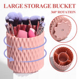 18-piece pink makeup brush set, rotating barrel makeup sponge, feature bucket-shaped makeup brushes