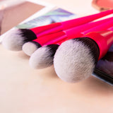 Wholesale Custom Logo Private Label Rose Red 10pieces Professional Tool Soft Manufacturers Makeup Brush Foundation Brushes