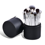 White Wood Handle High End Makeup Brushes Full Set Face Brushes Bling Makeup Brushes with Makeup Bag