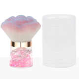 Advanced Beauty Makeup Brush Portable Large Nail Powder Dust Brush with Spot Pink Hair Synthetic Hair Tool