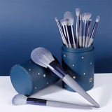 Purple Rabbit 10-Piece Synthetic Hair Makeup Brush Set for Face & Eye Shadow Angular Blush Beginners